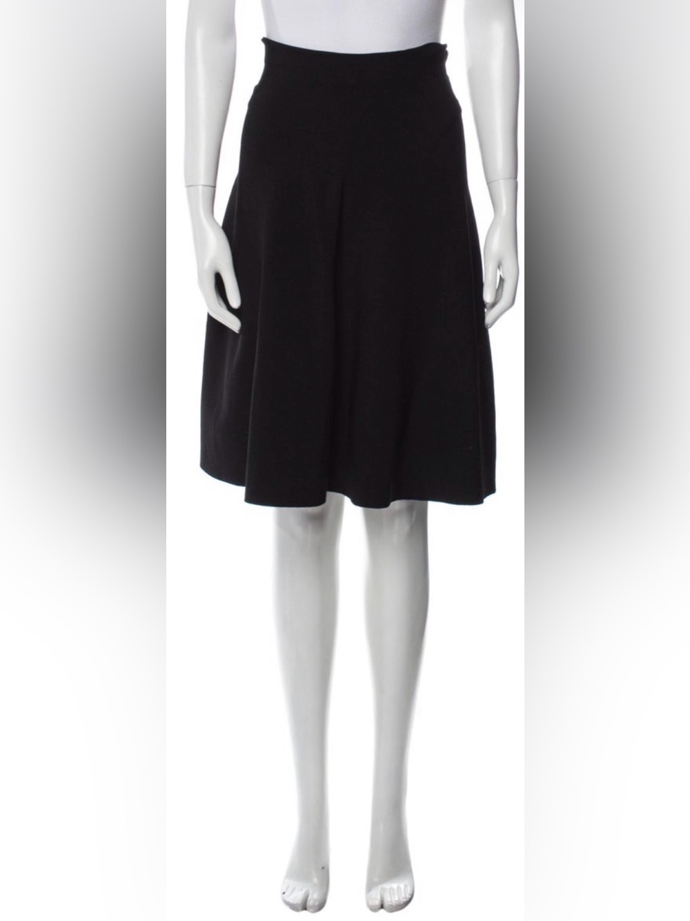 Brock Collection Women's Black A-Line Knee Skirt